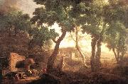 RICCI, Marco Landscape with Watering Horses Spain oil painting reproduction